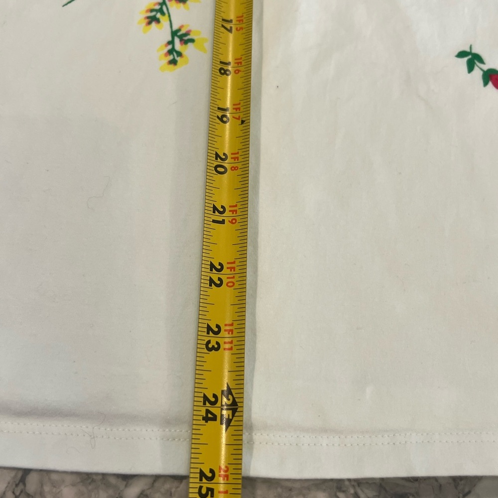Talbots 2X White Floral Vine Short Sleeve Tee - Picture 7 of 7